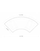 PANCHINA CLASSICA CURVA IN GRANIGLIA DI MARMO LEVIGATO E ANTIDEGRADO - COLORE A SCELTA - CM 170x60x45H - Conforme ai CAM