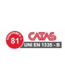 Sedia operativa con braccioli  e base cromato - alzata a gas - schienale regolabile cm 60x66x104/117h