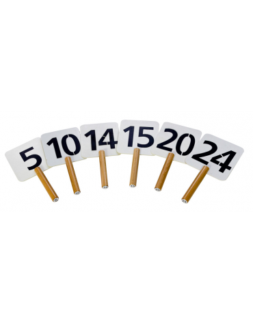 Serie palette in legno per indicazione manuale dei 24 secondi
