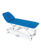 Lettino per massaggi a due segmenti imbottiti e rivestiti in similpelle, cm 190x65h