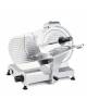 Affettatrice a gravità in alluminio pressofuso, affilatoio fisso - lama Ø250 mm - Taglio utile cm 21x13 - Corsa carrello cm 23,5