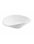 Ciotola ovale in melamina - colore bianco - cm 11x10x3h