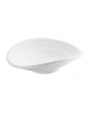 Ciotola ovale in melamina - colore bianco - cm 11x10x3h
