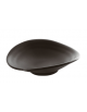 Ciotola ovale in melamina - colore nero - cm  11x10x3h