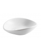 Ciotola ovale in melamina - colore bianco - cm 13x11x3,5h