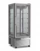 Vetrina Pasticceria ventilata no frost 0° +10°C con 4 lati in vetro colore silver - 1 porta - capacità 624 Lt - cm 85x65x195h