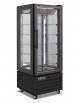 Vetrina Pasticceria ventilata no frost 0° +10°C con 4 lati in vetro colore nero - 1 porta - capacità 624 Lt - cm 85x65x195h