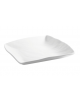 Piatto quadrato in melamina - colore bianco - cm 22x23,5x5,5,h