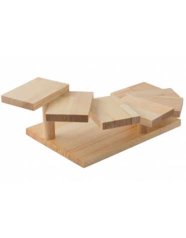 Espositore sushi 7 piani in legno - cm 38x26x15h