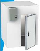 Cella frigorifera negativa a pannelli con pavimento inox e motore accavallato - cm140x140x260h -Volume interno 3,46 metri cubi