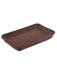Cesto pane rettangolare in polipropilene colore Marrone - GN 1/1 - cm 53x32,5x6,5h