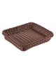 Cesto pane quasi quadrato in polipropilene colore Marrone - GN 2/3 - cm 32,5x35,4x6,5h