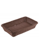 Cesto pane quasi quadrato in polipropilene colore Marrone - GN 1/6 -  cm 17,6x16,2x10h