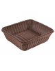 Cesto pane quasi quadrato in polipropilene colore Marrone - GN 2/3 - cm 32,5x35,4x10h