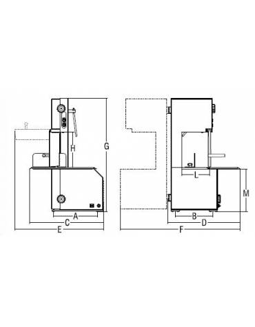 Segaossa inox con nastro da cm. 246 - TRIFASE