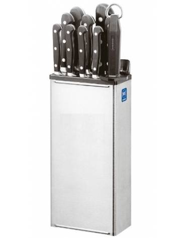 Porta coltelli in acciaio inox - cm 15,2x6,6x30,5h