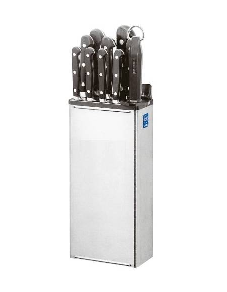 Porta coltelli in acciaio inox - cm 15,2x6,6x30,5h
