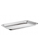 Vassoio rettangolare in acciaio inox - cm 26x23x2h