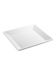 Vassoio quadrato in melamina di colore bianco - cm 26,5x26,5