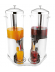 Distributore succhi doppio in acciaio inox - con 2 contenitori lt. 5 cad.- cm 42,5x30,5x52h