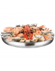 Vassoio frutti di mare tondo in acciaio inox - diametro cm 45 - altezza cm 5,5