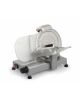 Affettatrice a gravità in alluminio pressofuso, affilatoio fisso -Ø lama cm 27,5 - Taglio utile cm 22,5x18 -Corsa carrello cm 25