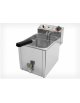 Friggitrice elettrica da banco in acciaio inox - 1 vasca - capacità olio lt 10 - mm 265x490x360h
