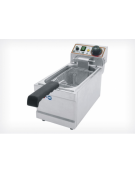 Friggitrice elettrica da banco in acciaio inox - 1 vasca estraibile - capacità olio Lt 4 - mm 195x430x275h