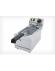 Friggitrice elettrica da banco in acciaio inox - 1 vasca estraibile, capacità olio: 4 Lt - mm 195x430x275h