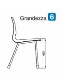 SEDIA IMPILABILE IN POLIPROPILENE MONOSCOCCA cm 46x54x46/83h