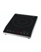 Piastra a induzione in acciaio inox con piano di cottura in vetroceramica - Diametro pentole da 12 a 22 cm
