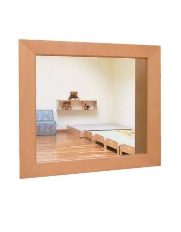 SPECCHIO A PARETE CM 60X60H PER SCUOLA - CONFORME AI CAM E ALLA NORMA EN 14072:2003