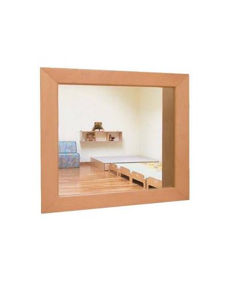 SPECCHIO A PARETE CM 60X60H PER SCUOLA - CONFORME AI CAM E ALLA NORMA EN 14072:2003
