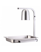 Scaldavivande con lampada riscaldante - incluso vassoio GN 1/2 - altezza lampada regolabile - mm 350x340x560h