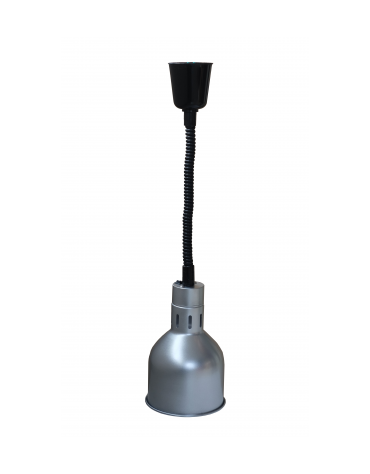 Lampada scaldavivande ad infrarossi con altezza regolabile da 0,8 a 1,5 m - colore Silver - mm Ø 175x220h