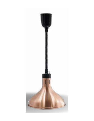 Lampada scaldavivande ad infrarossi con altezza regolabile da 0,6 a 1,5 m - colore Rose Gold - diametro mm 290