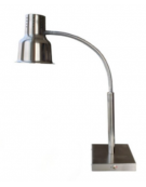 Lampada scaldavivande da tavolo con lampada ad infrarossi, con braccio flessibile - mm 190x250x930h