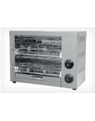 Tostapane in acciaio inox - con funzione timer - 6 resistenze al quarzo e 6 pinze incluse - mm 475x230x365h