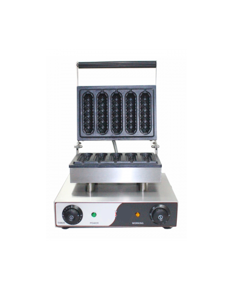 Macchina per waffel con piastre di cottura antiaderenti e funzione timer - mm 340x370x240h