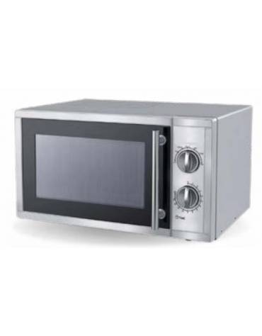 Forno a micro-onde in acciaio inox Potenza 900W - Dimensioni interne mm: 320x320x200h - Piatto rotante diametro mm 270