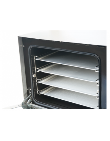 Forno a convenzione in lamiera galvanizzata, funzione grill e umidificatore - Dim. interne mm 460x370x350h