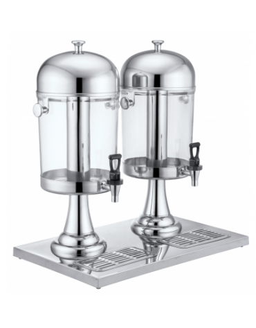Distributore succo e bevande con colonna refrigerante - capacità 8 Lt x 2 - mm 350x560x550h
