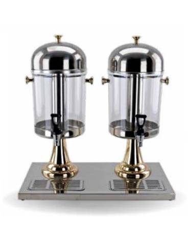 Distributore succo e bevande con colonna refrigerante - capacità 8 Lt x 2 - mm 350x560x550h