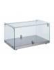 Vetrina neutra con basamento in acciaio inox - corpo in vetro dritto - capacità 35 Lt - mm 554x361x305h