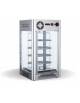 Vetrina calda da banco per pizza con 4 ripiani tondi girevoli - Capacità 108 Lt - Led - cm 47x47x87h