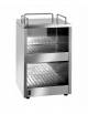 Scalda tazze in acciaio inox a 2 ripiani - capacità 72 tazze - temperatura 30° / 60°C - mm 320x320x550h