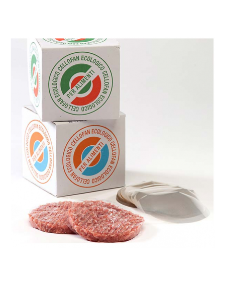 Dischi di cellophane per hamburgatrice - Pressahamburger - conf. 1 Kg - diametro mm 100