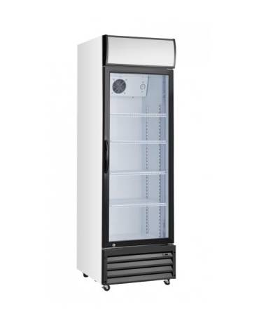 Vetrina bevande refrigerata statica con ventilazione assistita +2 / +12° C - 338 Lt - 4 ruote girevoli - mm 578x605x1980h