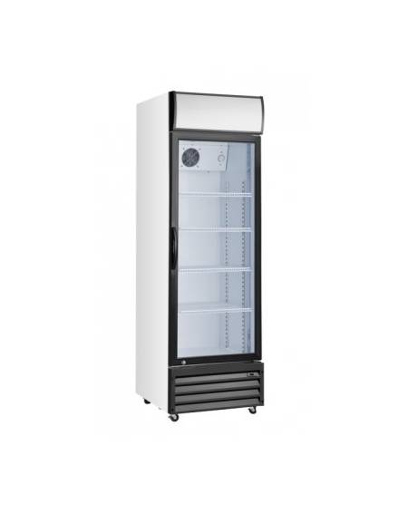 Vetrina bevande refrigerata statica con ventilazione assistita +2 / +12° C - 338 Lt - 4 ruote girevoli - mm 578x605x1980h