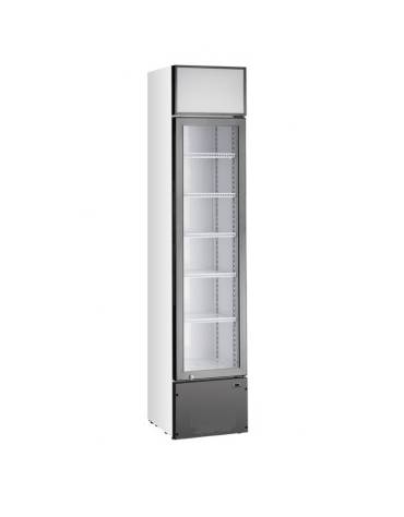 Vetrina bevande refrigerata statica, ventilazione assistita +2 / +12° C - 160 Lt - ideale per lattine - mm 390x475x1880h